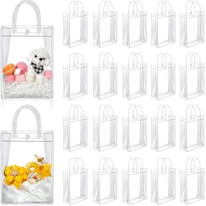 Event Party Shop - Kolları ile temizle PVC hediye keseleri