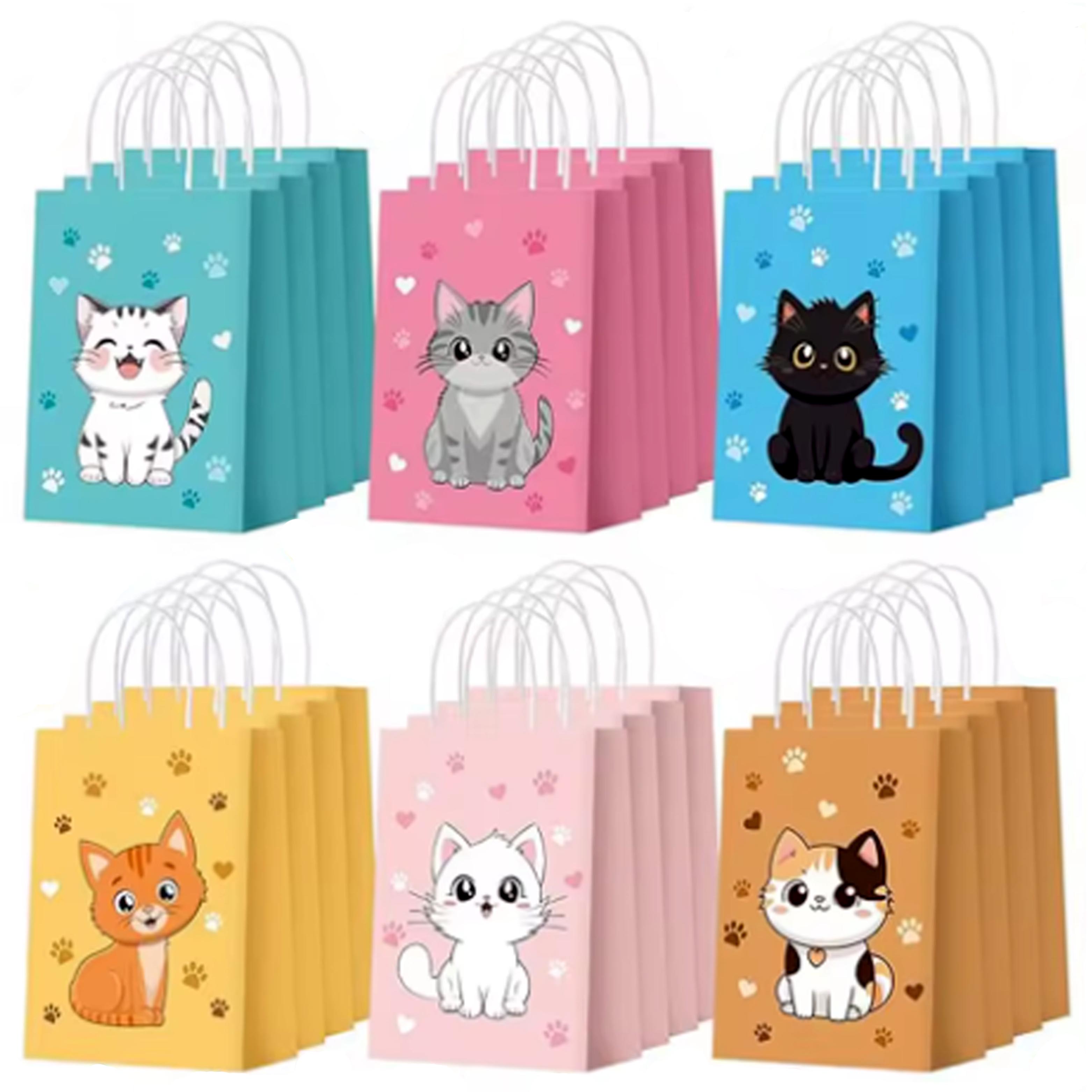 Event Party Shop - 6-48 adet renkli karikatür kedi baskı