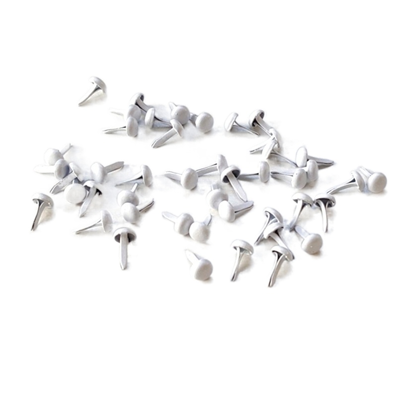 Papercraft Supply Invitation - 500 adet 4.5mm beyaz Metal Brads