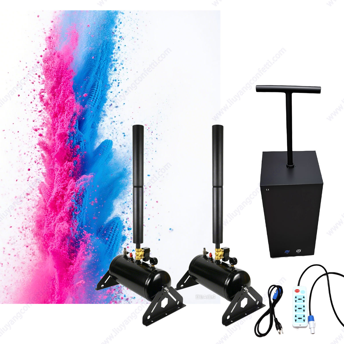 Confetti Cannon Tube - Konfeti Flama Bebek Duş Makinesi Kompresörü