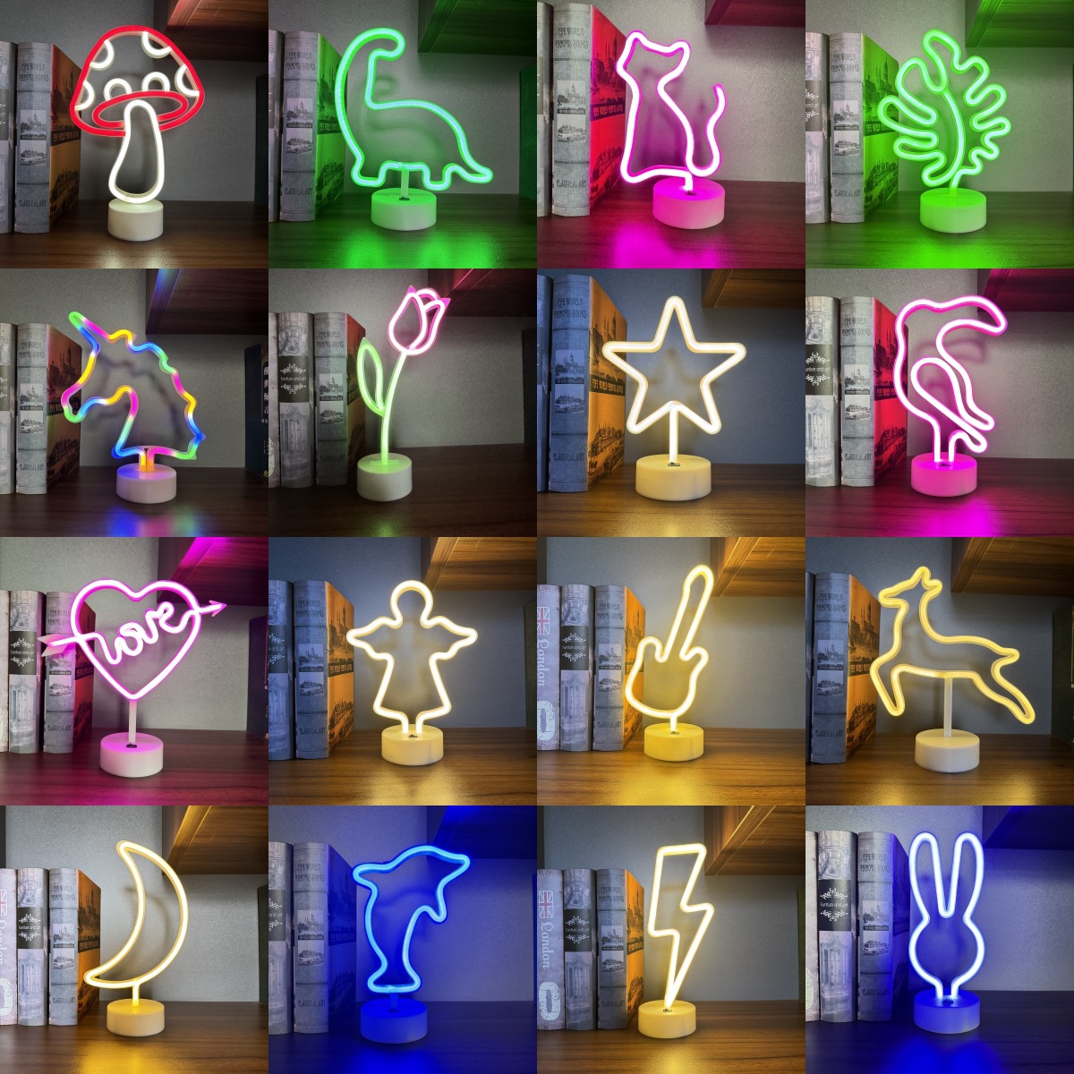 Neon Sign Party - LED Neon Tabela Lambası, Çoklu Şekiller,