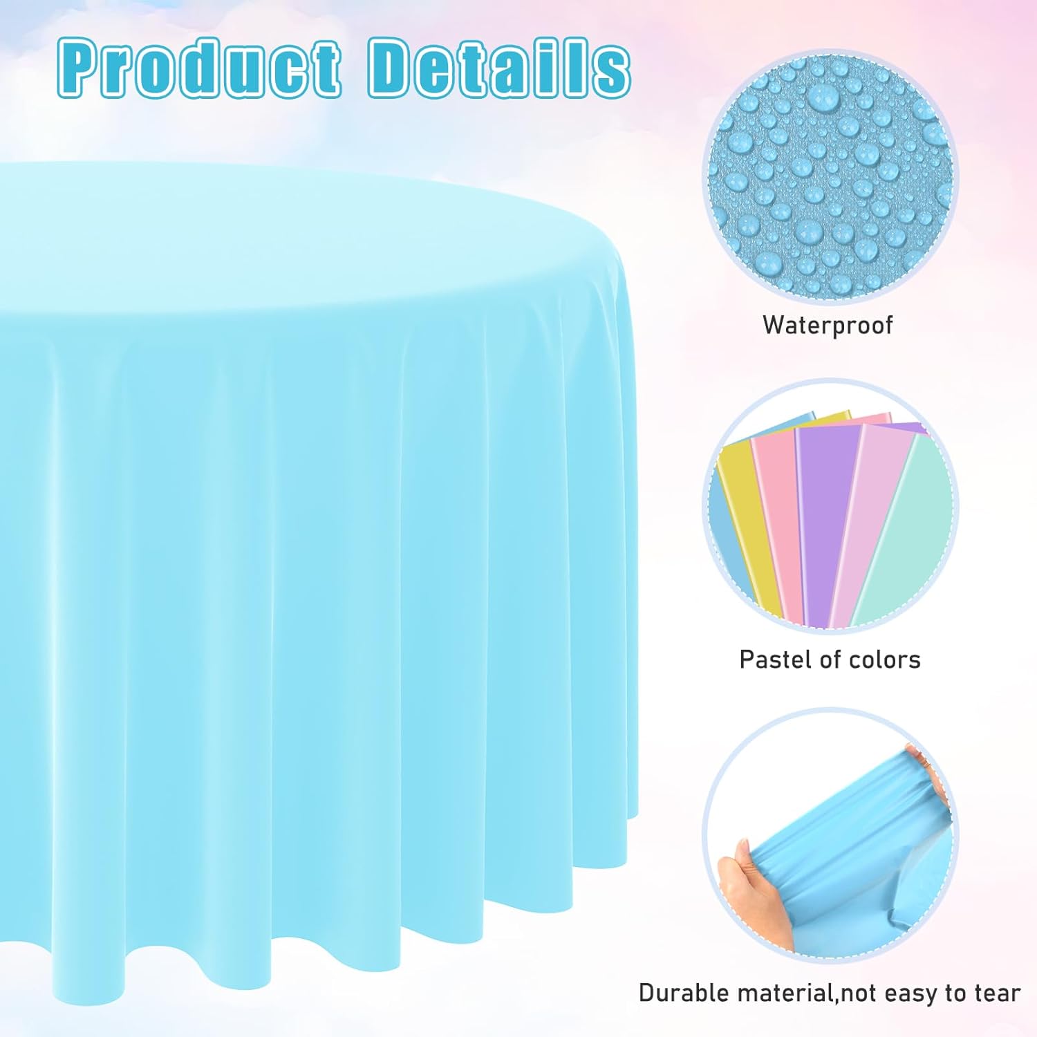 Tek kullanımlık yuvarlak düz r - Table Cloth Disposable incelemesi ve fiyatı